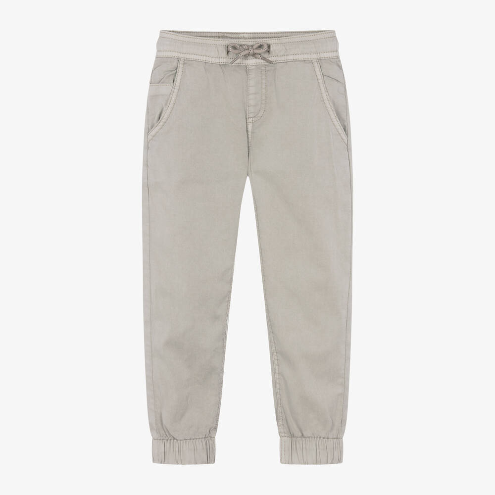 Mayoral - Boys Grey Cotton Trousers | Childrensalon