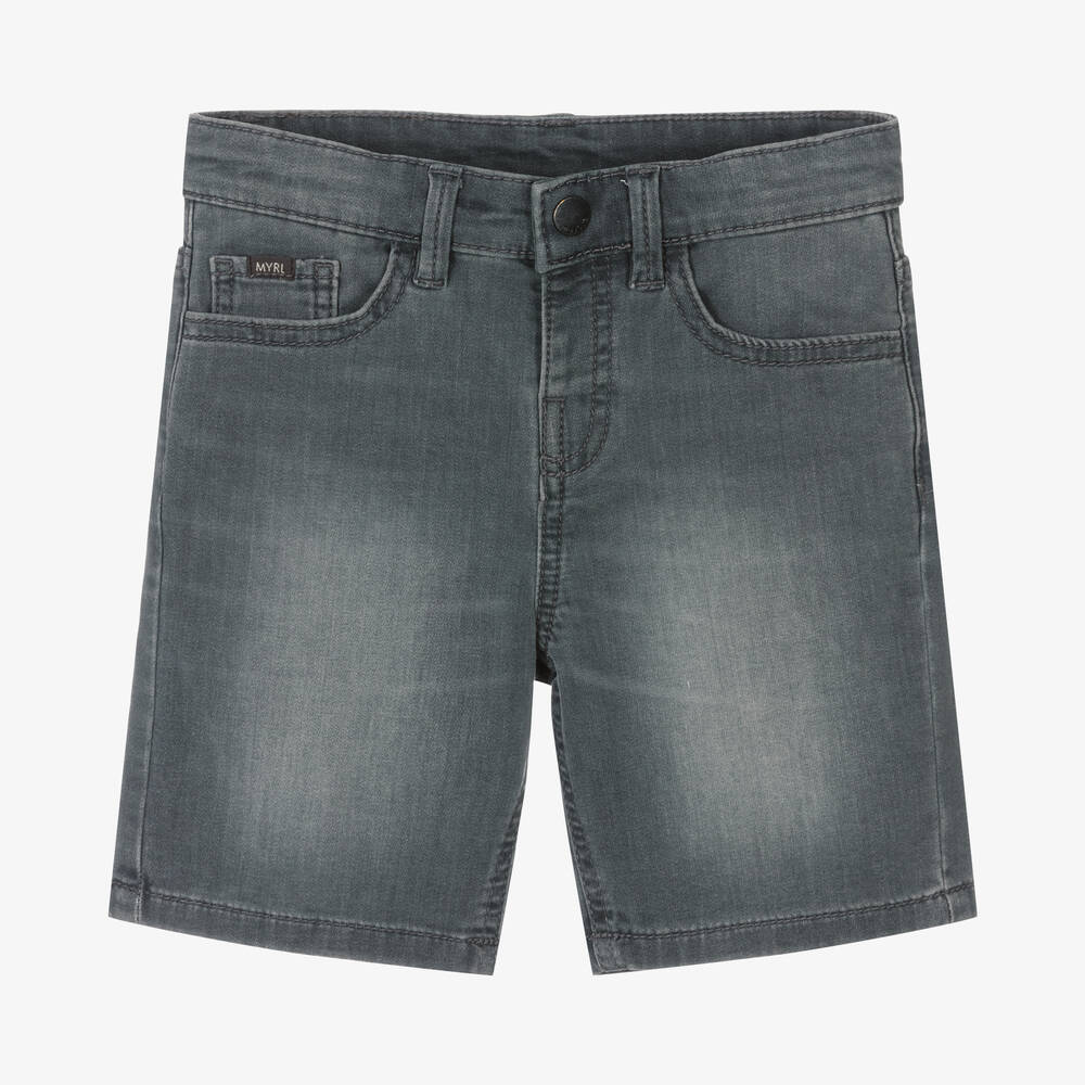 Mayoral - Серые джинсовые шорты для мальчиков | Childrensalon