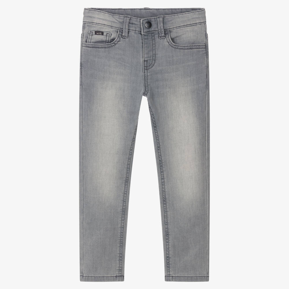 Mayoral - Boys Grey Slim Fit Denim Jeans | Childrensalon