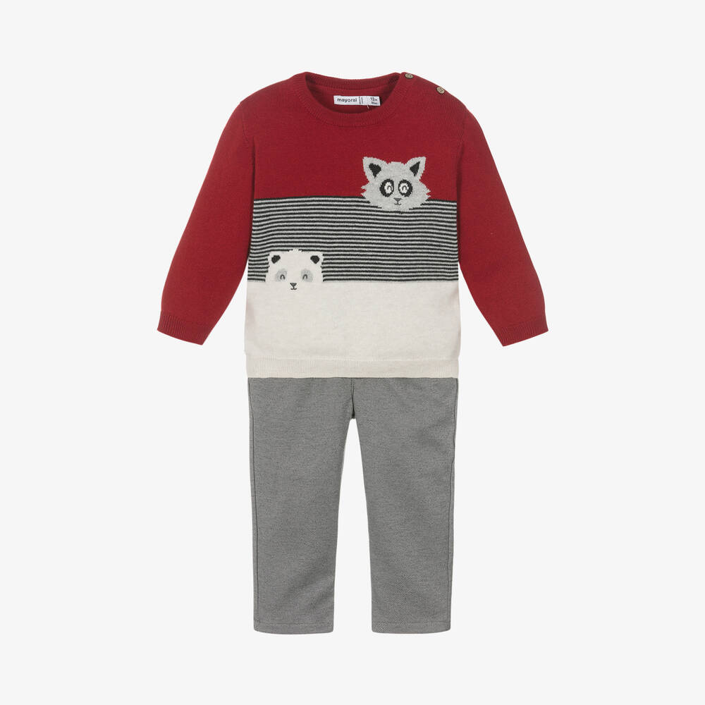 Mayoral - Boys Grey Trouser Set | Childrensalon