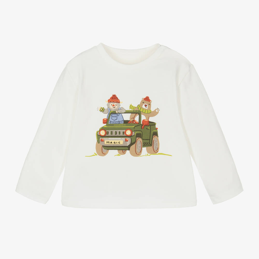 Mayoral - Boys Ivory Cotton Top | Childrensalon