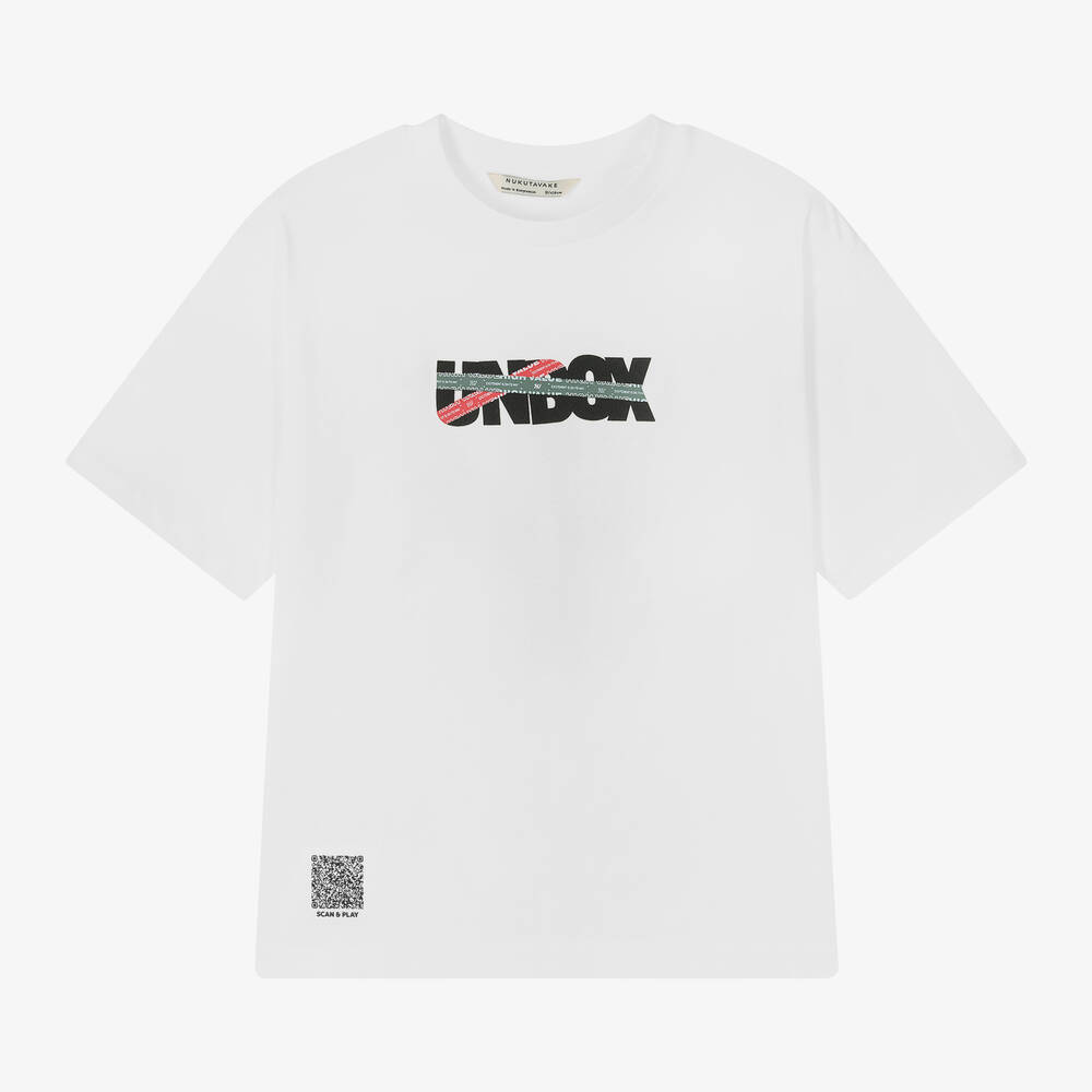 Mayoral Nukutavake - Boys Ivory Graphic Cotton T-Shirt | Childrensalon