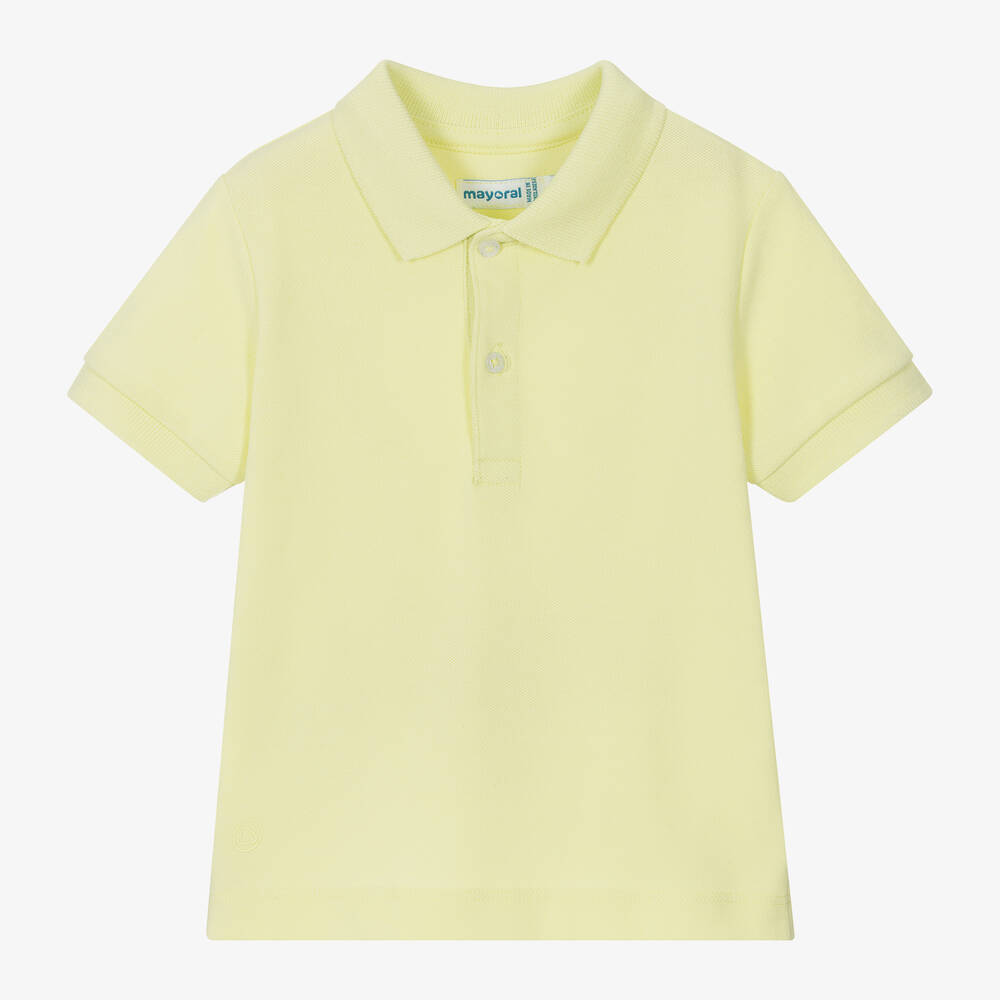 Mayoral - Boys Lime Green Cotton Piqué Polo Shirt | Childrensalon