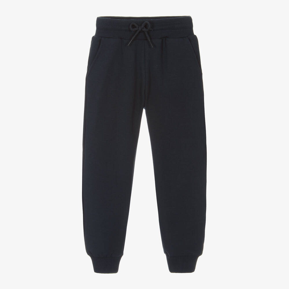 Mayoral - Boys Navy Blue Cotton Joggers | Childrensalon