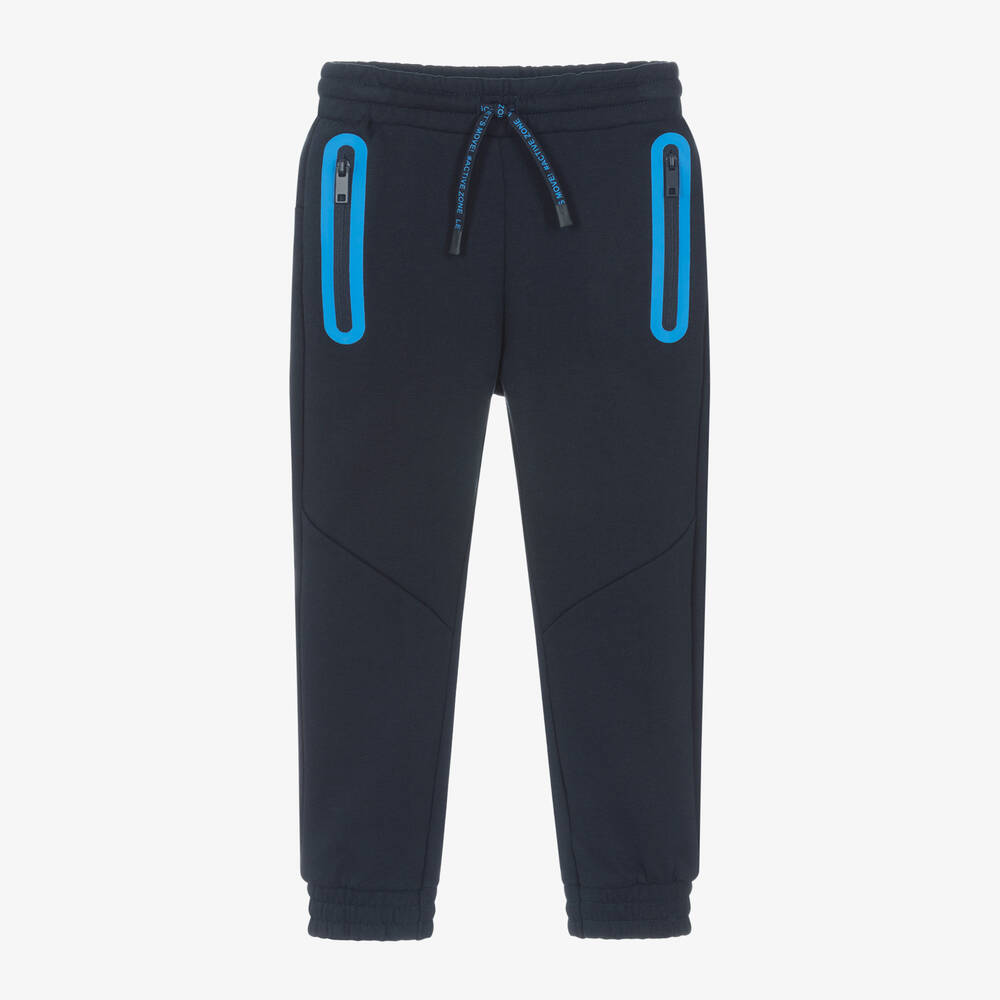 Mayoral - Boys Navy Blue Cotton Joggers | Childrensalon