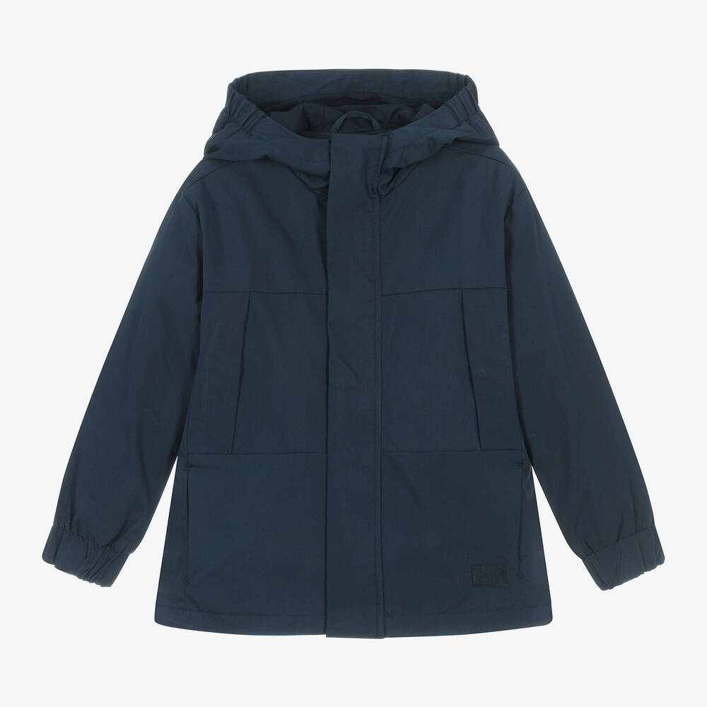 Mayoral - Boys Navy Blue Hooded Jacket | Childrensalon