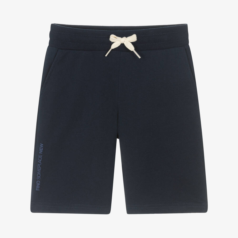Mayoral - Boys Navy Blue Jersey Shorts | Childrensalon