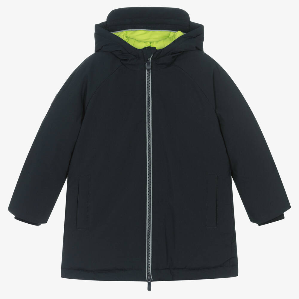 Mayoral - Синее утепленное пальто с капюшоном | Childrensalon