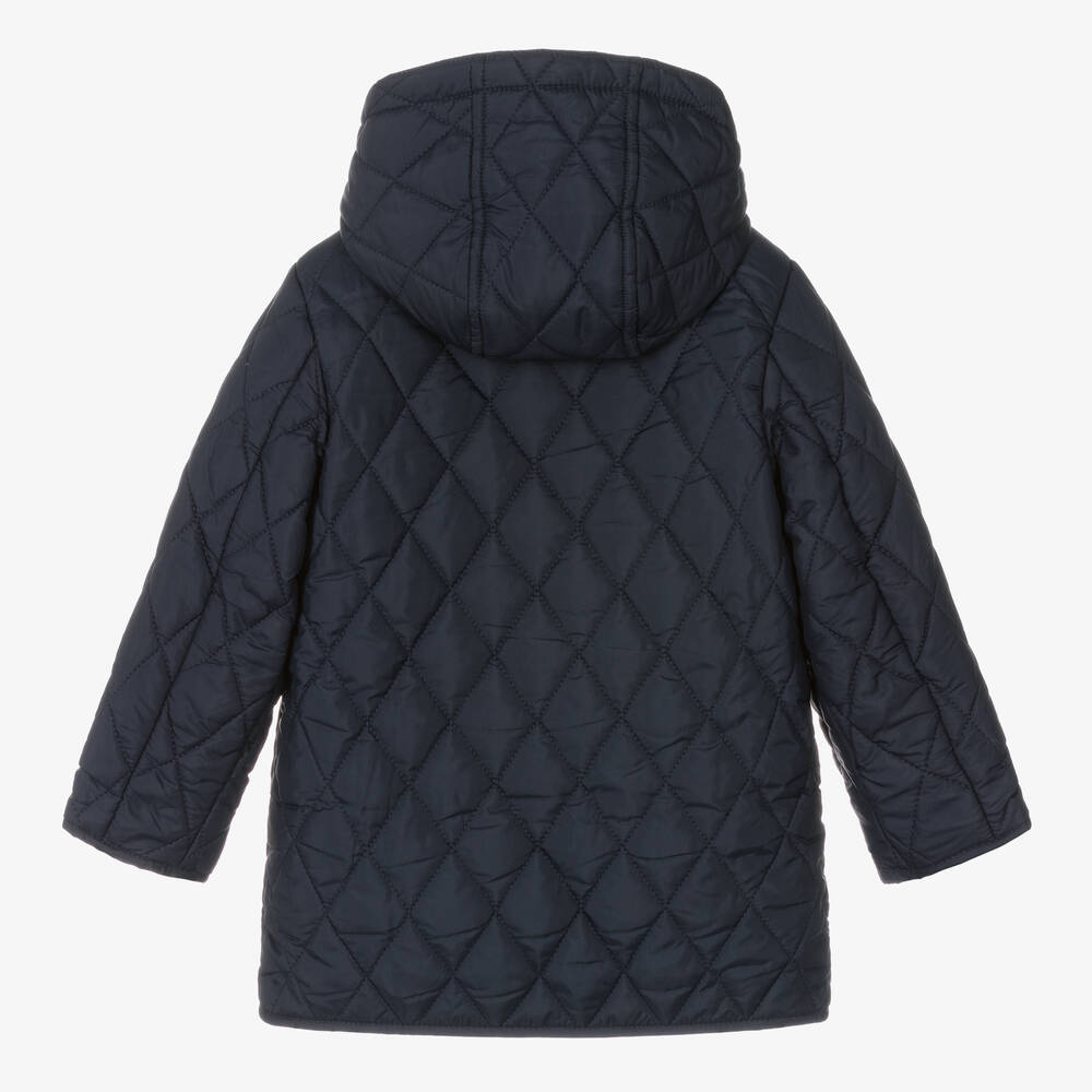 Mayoral - Boys Navy Blue Quilted Coat | Childrensalon