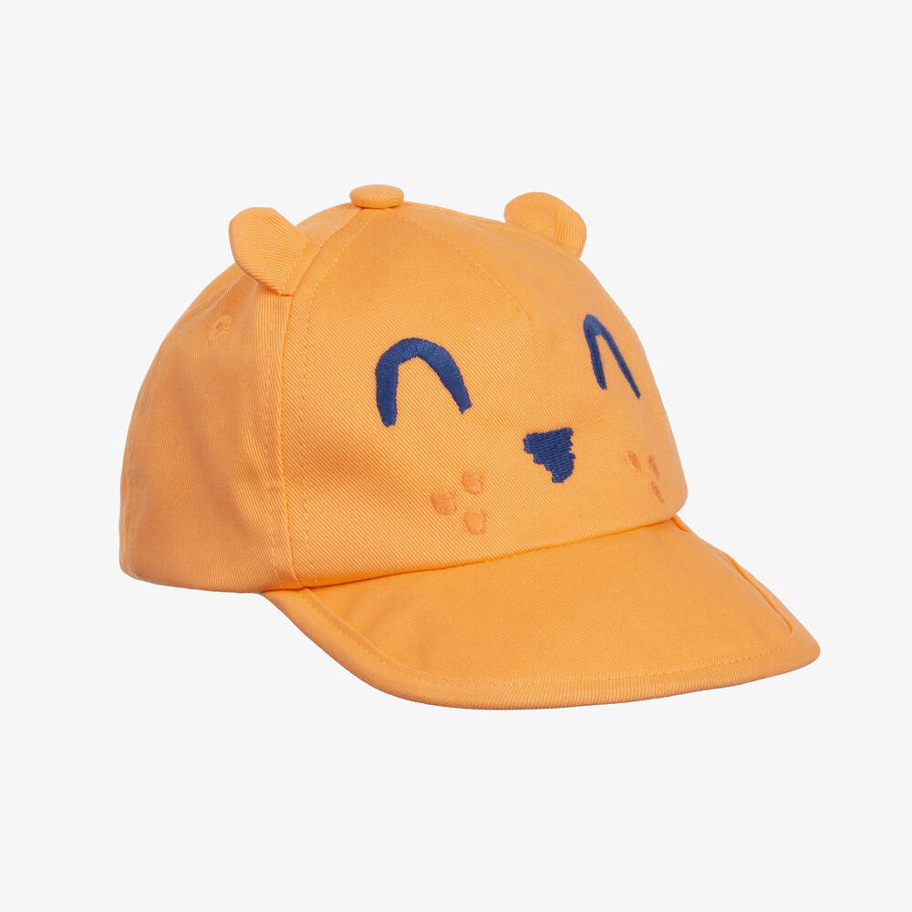 Mayoral - Boys Orange Cotton Bear Cap | Childrensalon
