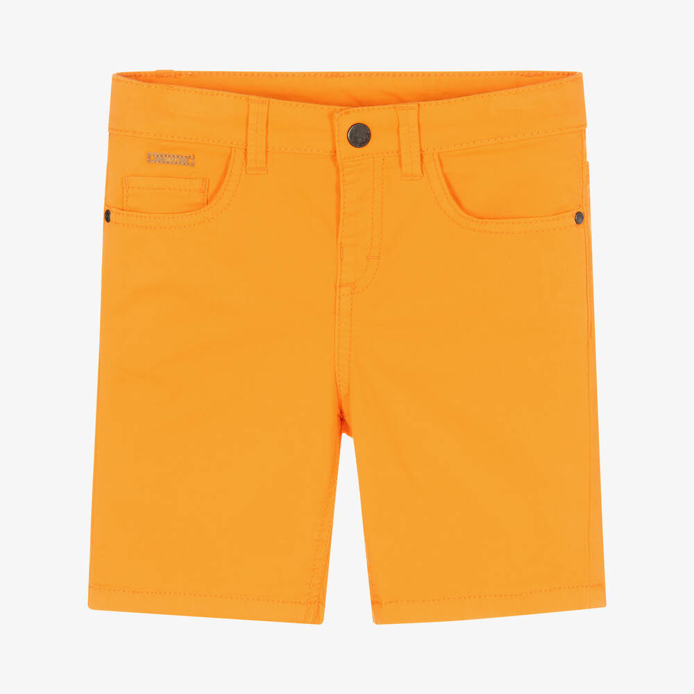 Mayoral - Оранжевые хлопковые шорты | Childrensalon