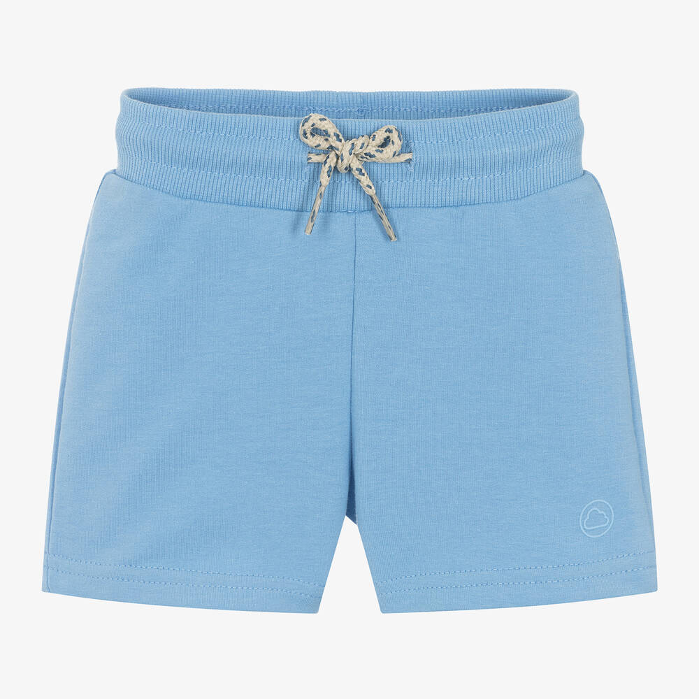 Shop Mayoral Boys Pale Blue Cotton Jersey Shorts