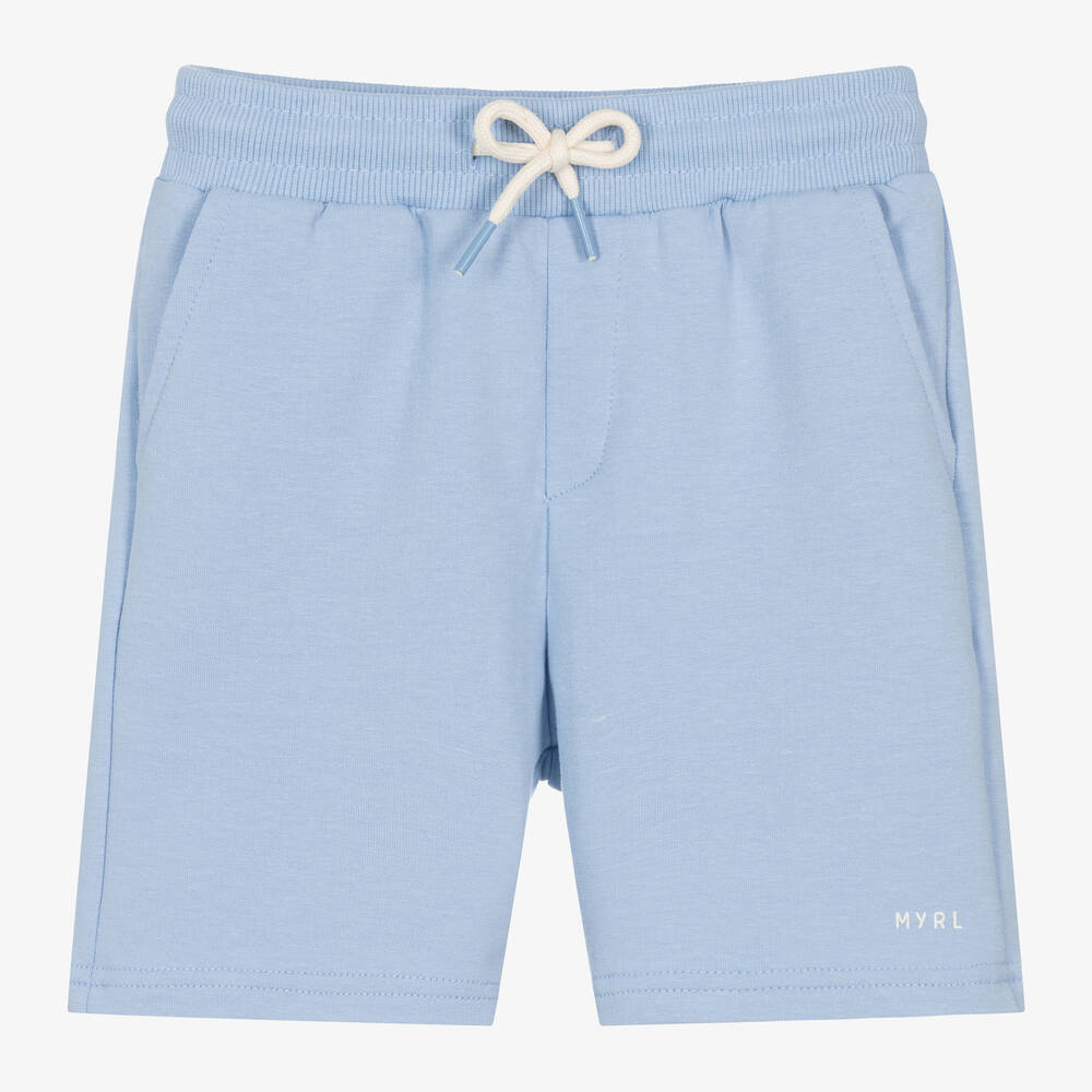 Mayoral - Boys Pale Blue Cotton Shorts | Childrensalon
