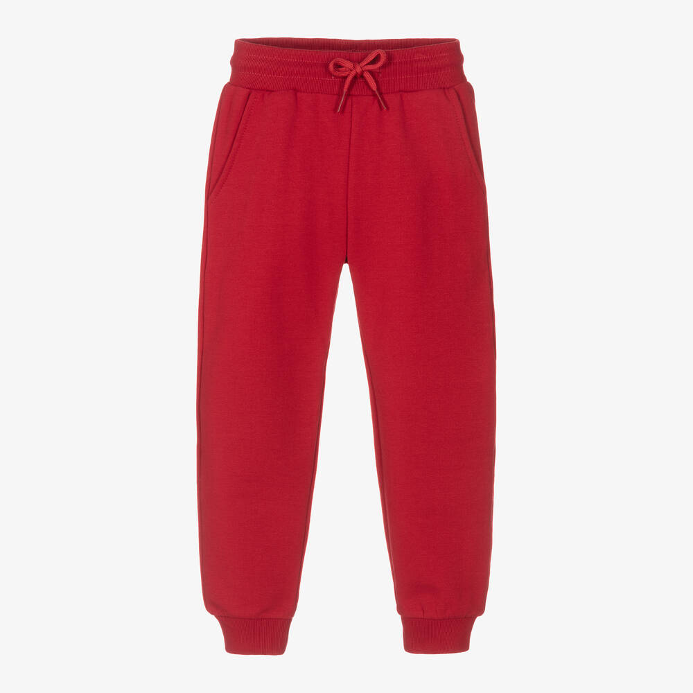 Mayoral - Boys Red Cotton Joggers | Childrensalon