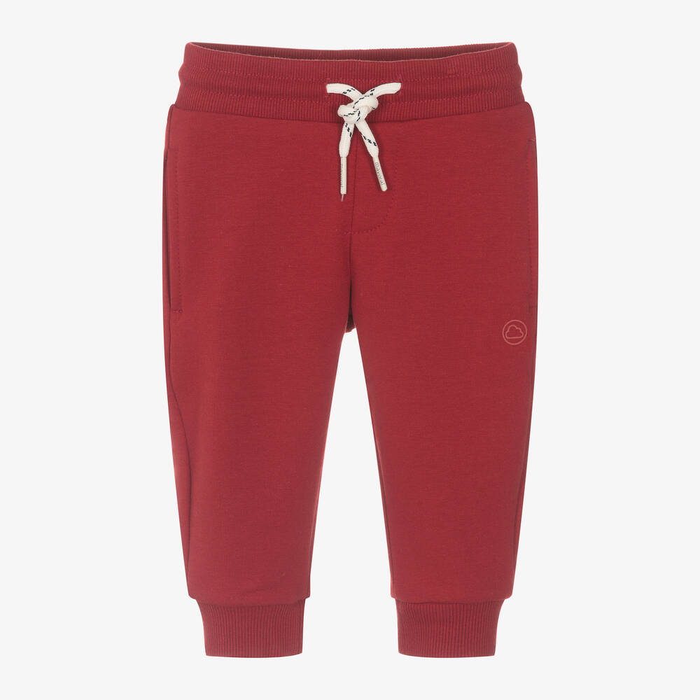 Mayoral - Boys Red Cotton Joggers | Childrensalon