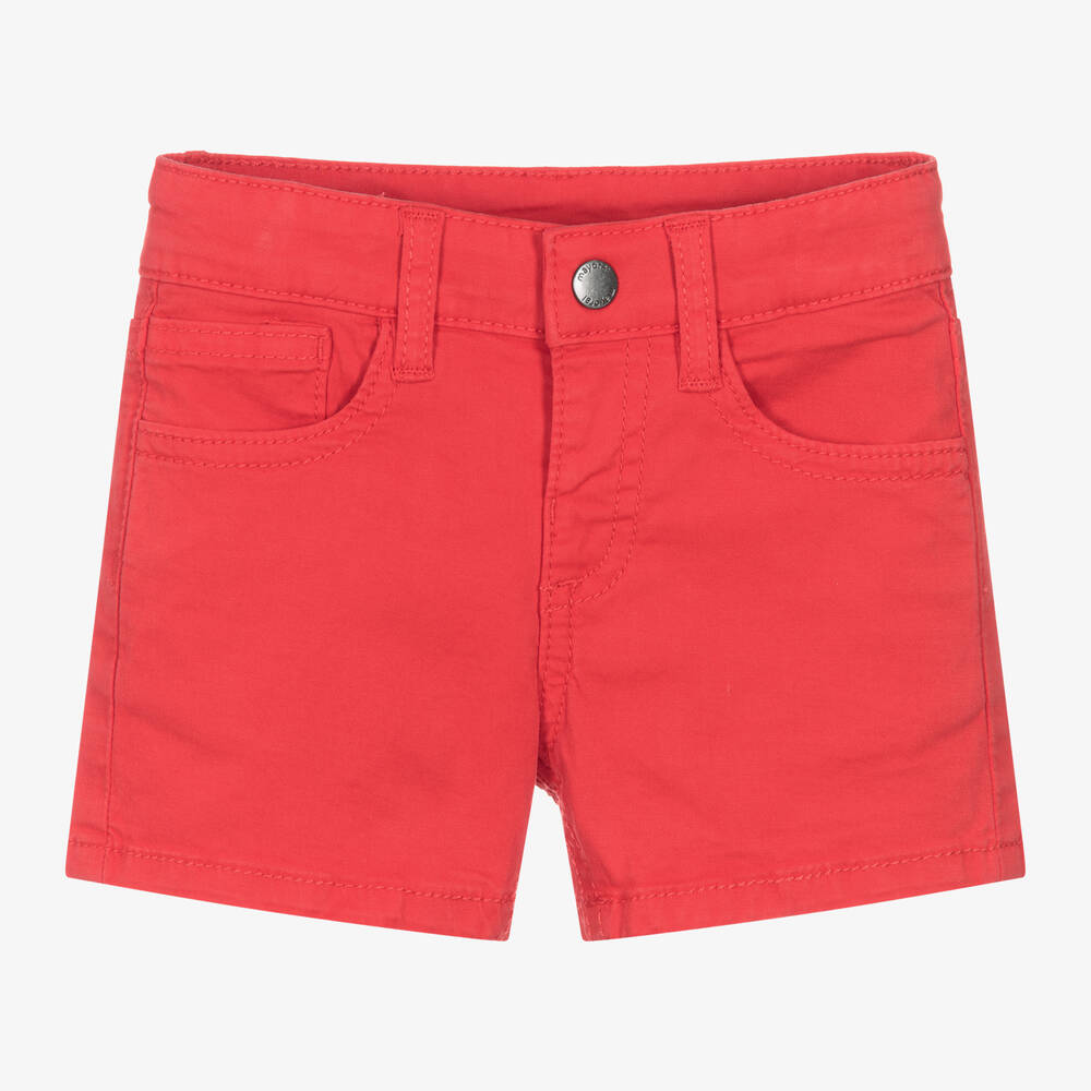 Mayoral - Boys Red Cotton Shorts | Childrensalon