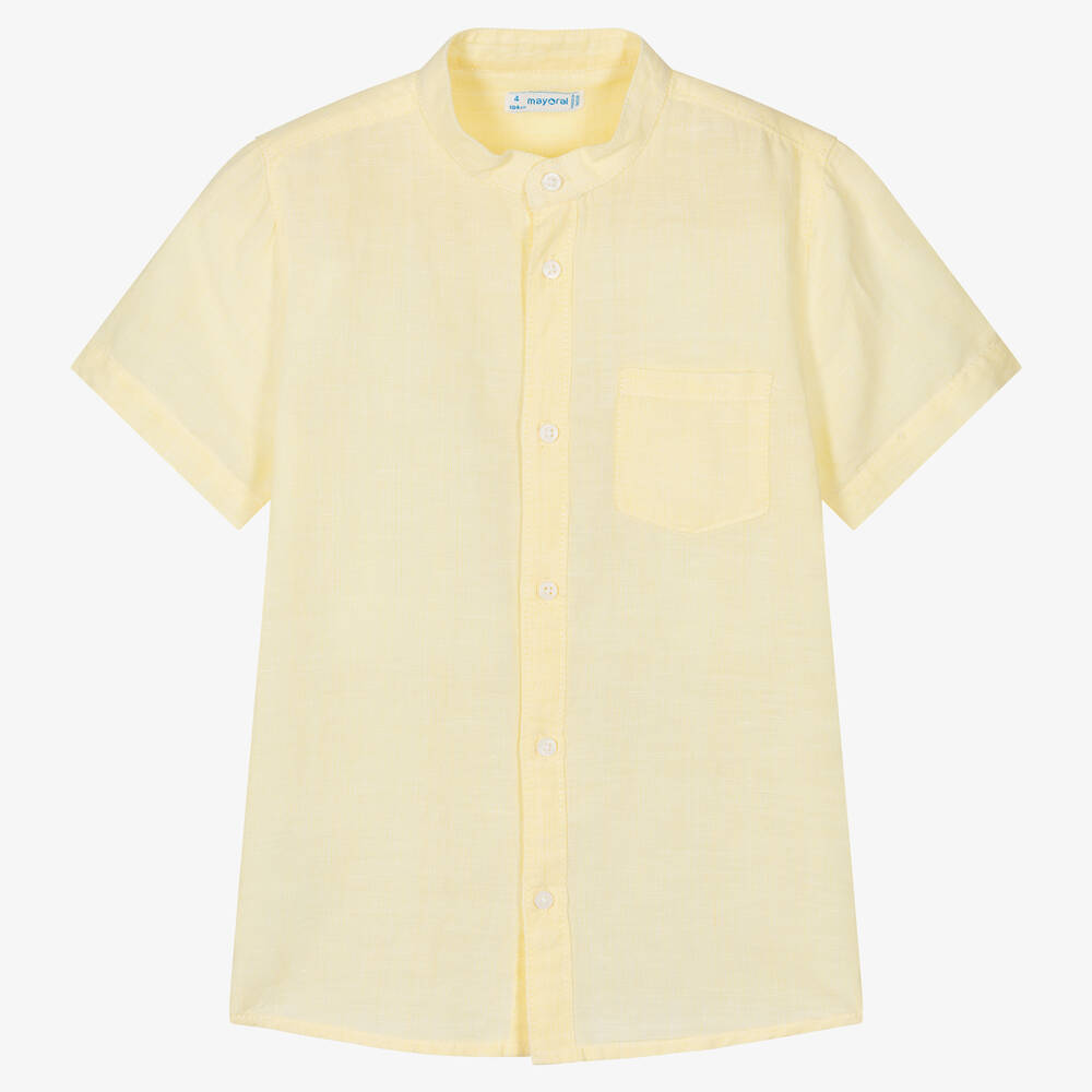 Mayoral - Желтая льняная рубашка | Childrensalon