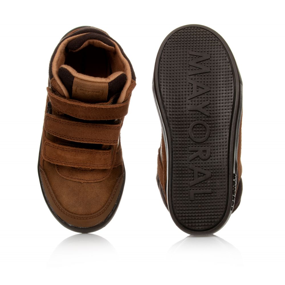 Brown High-top Velcro Trainers 