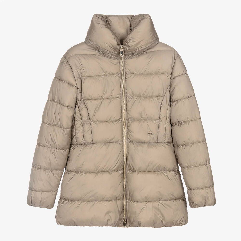 Mayoral - Girls Beige Puffer Coat | Childrensalon