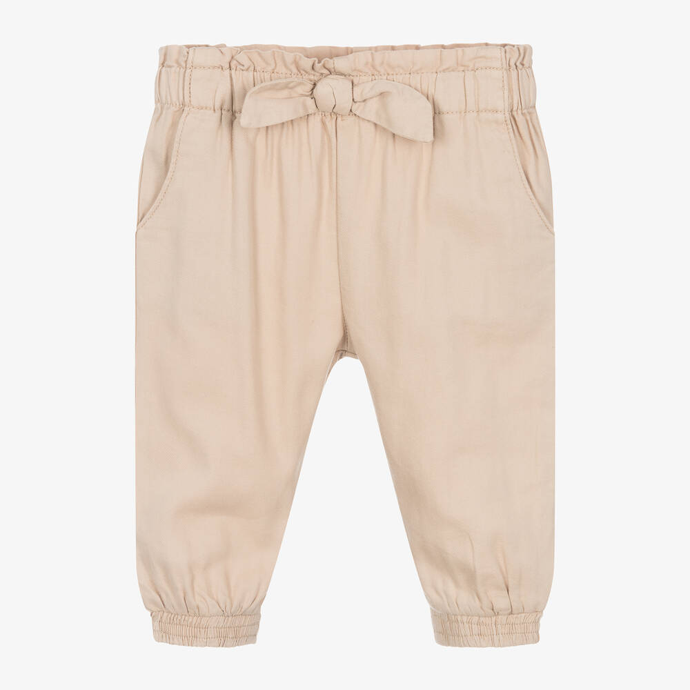 Mayoral Babies' Girls Beige Twill Trousers