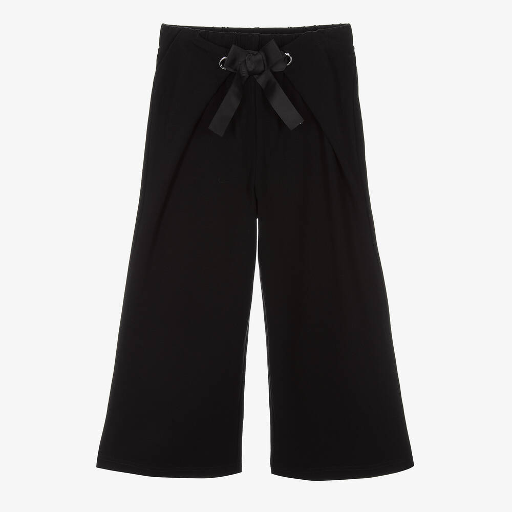 Mayoral - Girls Black Cotton Milano Jersey Trousers | Childrensalon