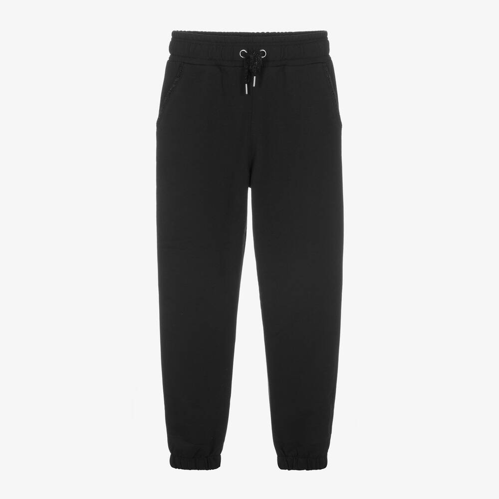 Mayoral - Girls Black Jersey Joggers | Childrensalon