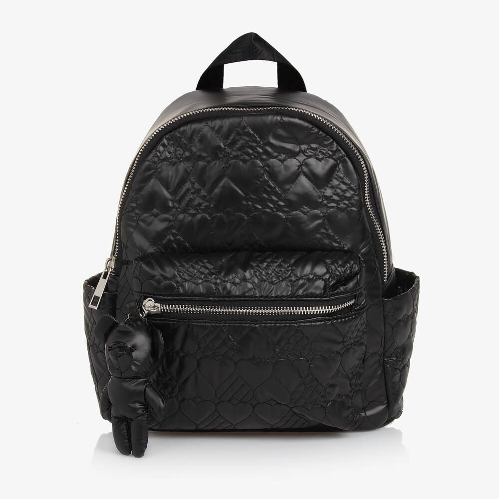 Mayoral - Girls Black Quilted Backpack (26cm) | Childrensalon