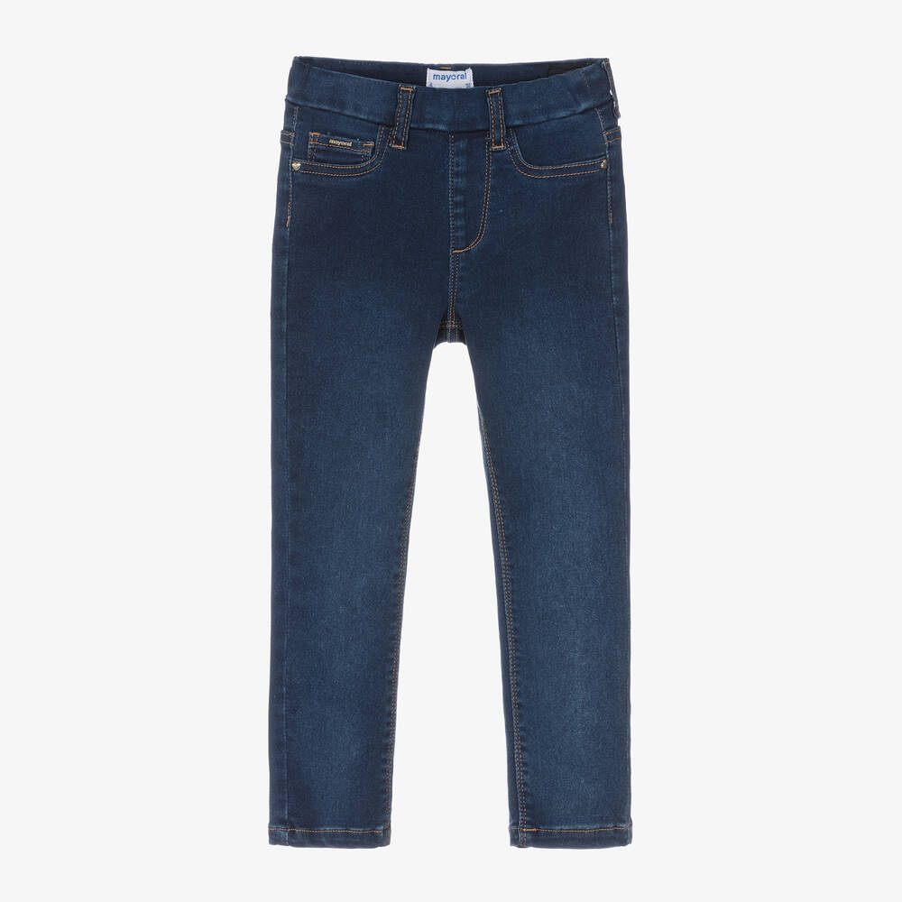 Mayoral - Girls Blue Skinny Denim Jeggings | Childrensalon