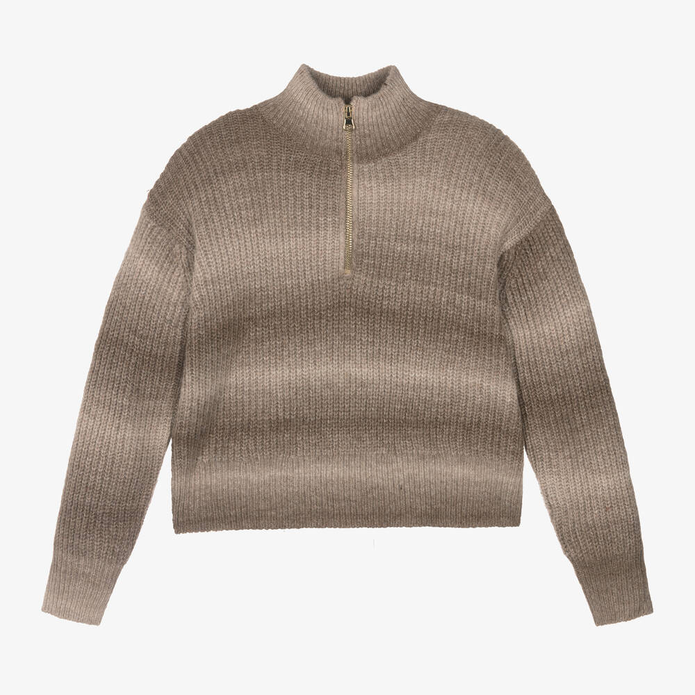 Mayoral - Girls Brown Sweater | Childrensalon