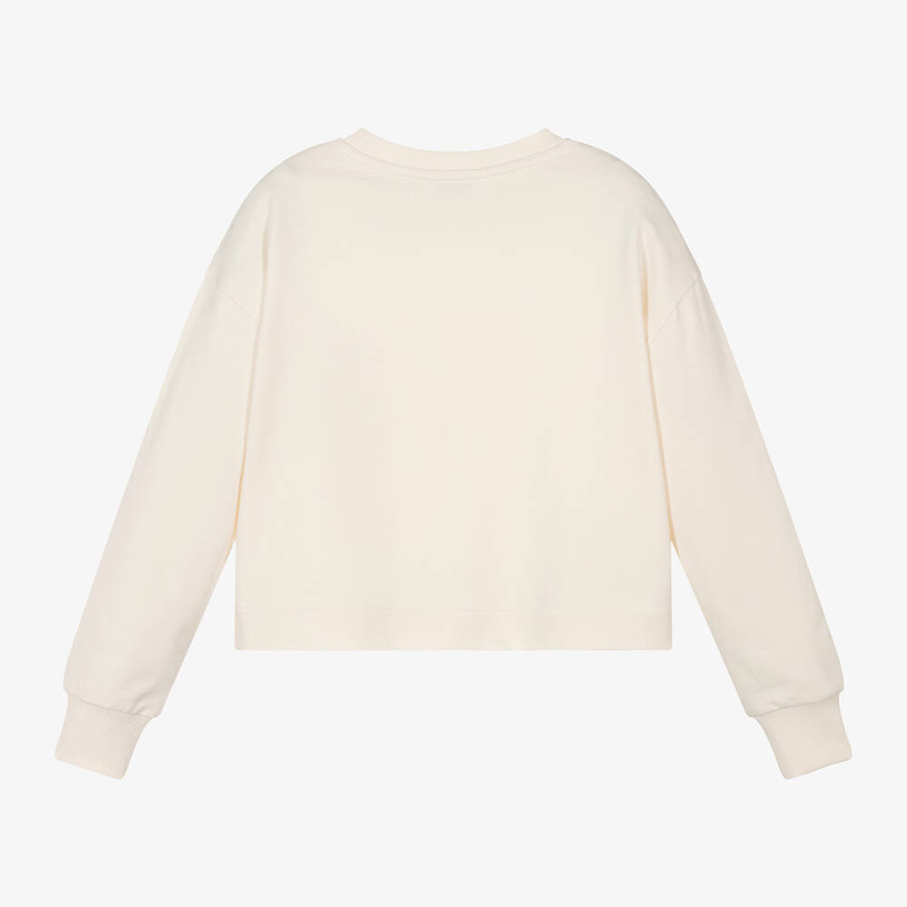 Mayoral - Girls Ivory Cotton Sweatshirt | Childrensalon