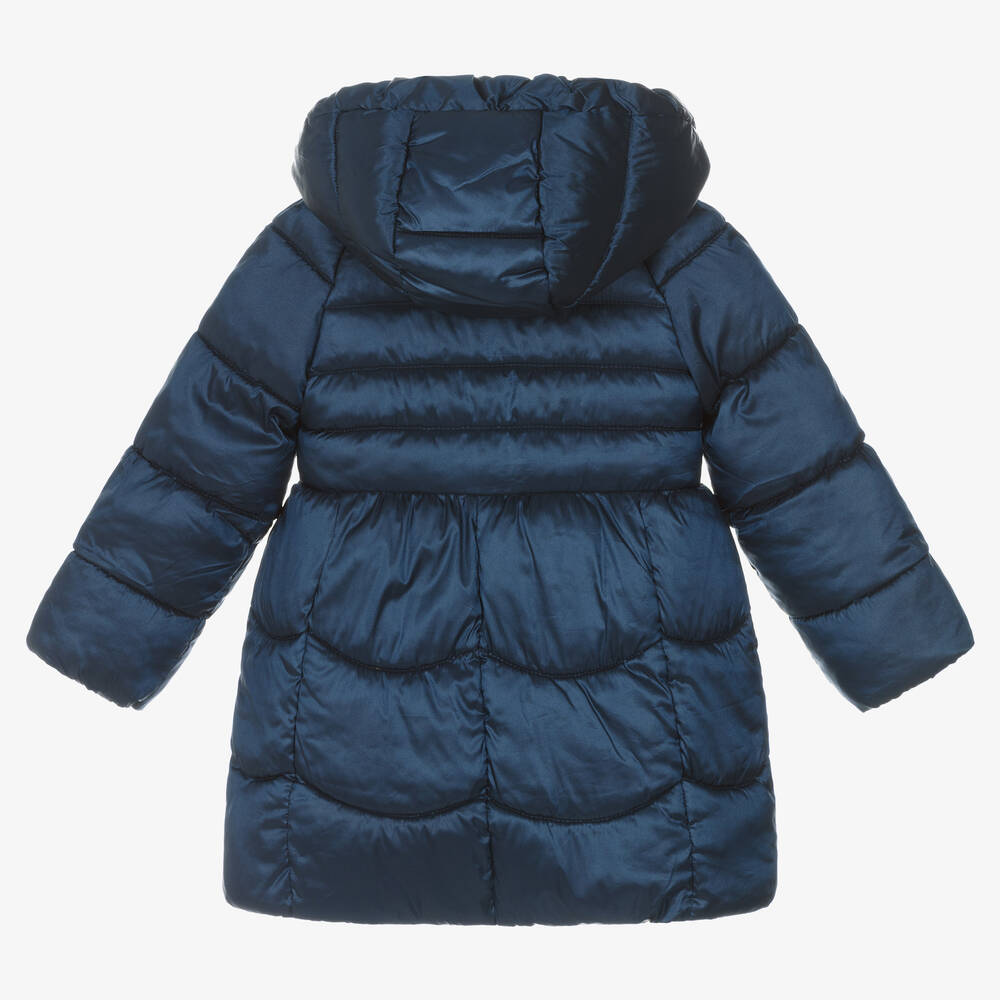 Mayoral - Girls Navy Blue Puffer Coat | Childrensalon