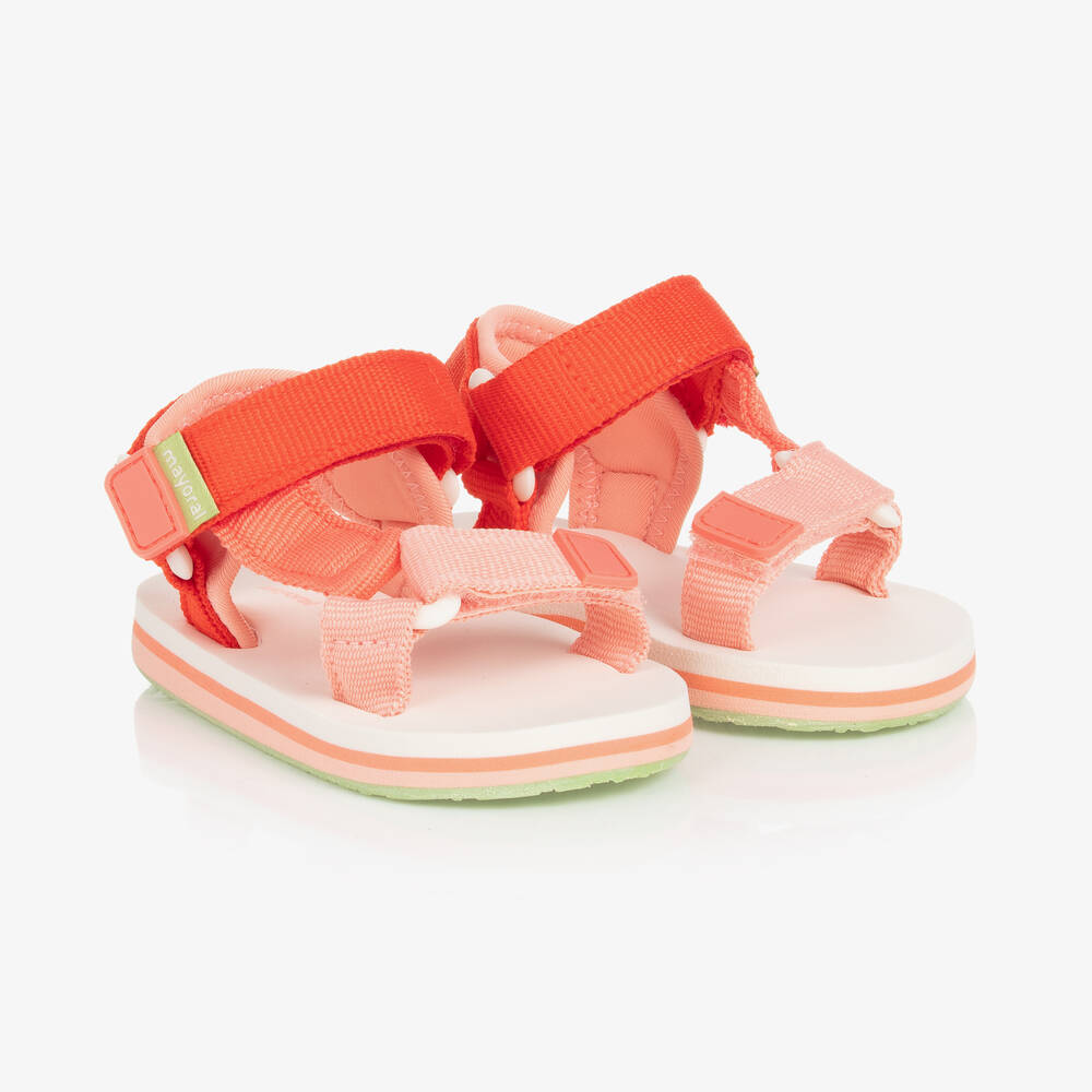 Mayoral - Girls Orange Strap Sandals | Childrensalon