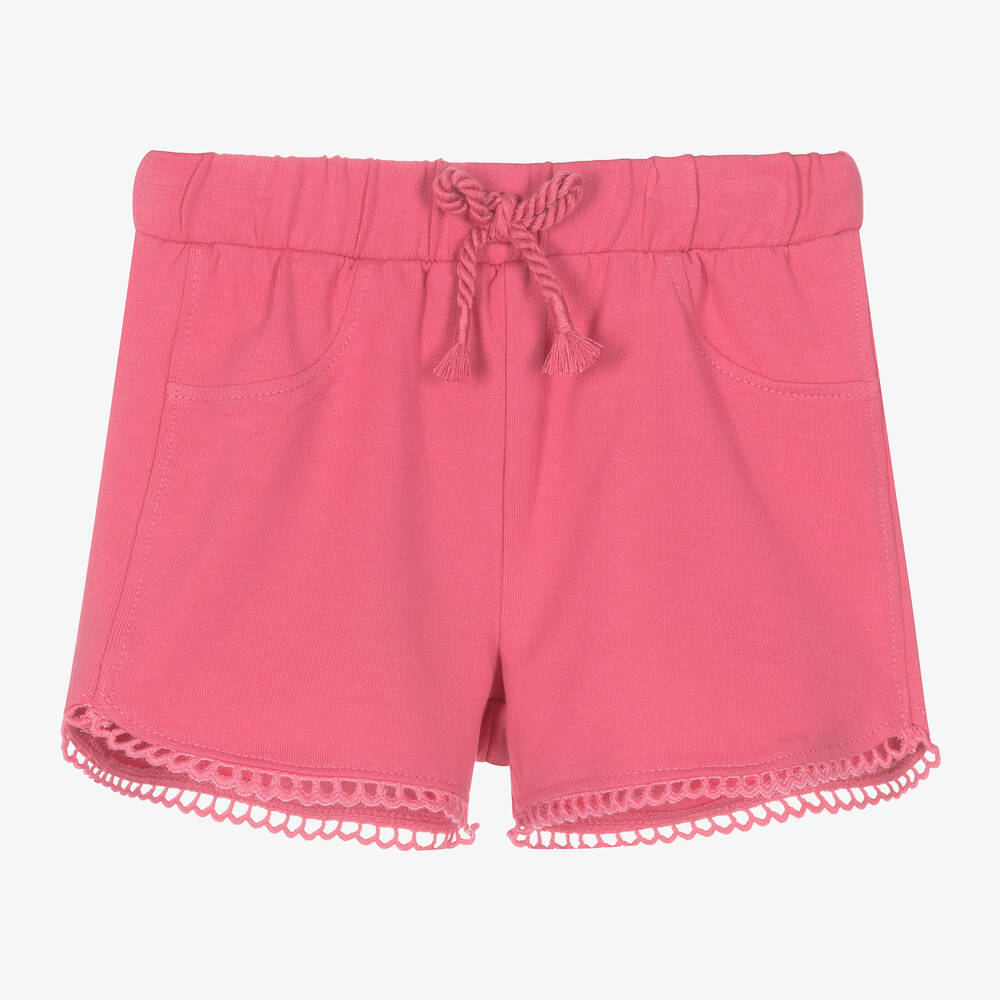 Mayoral - Girls Pink Cotton Jersey Shorts | Childrensalon
