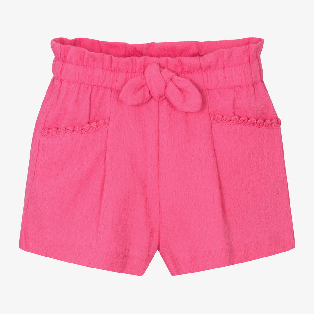 Mayoral - Girls Pink Cotton Shorts | Childrensalon