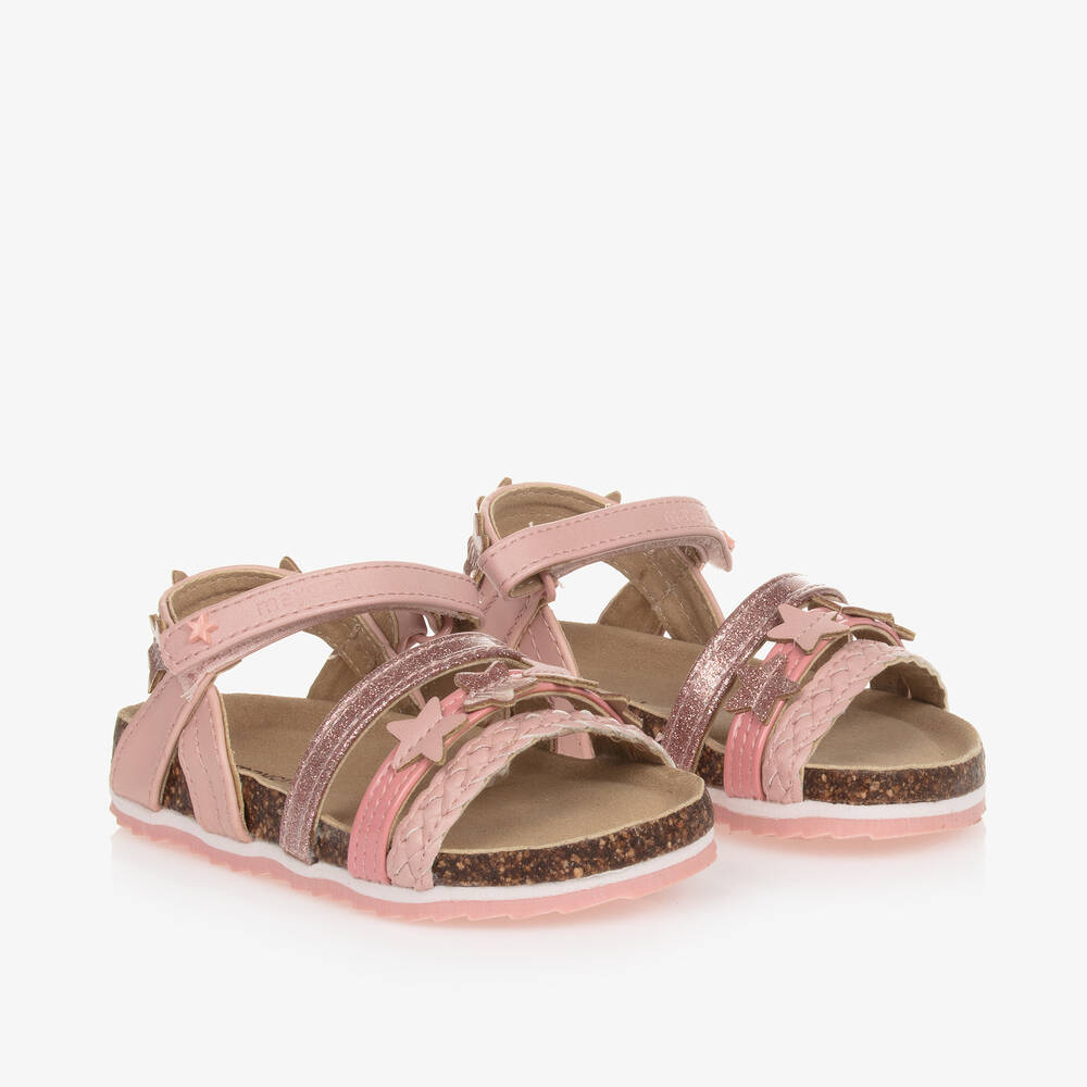 Mayoral - Girls Pink Faux Leather Sandals | Childrensalon