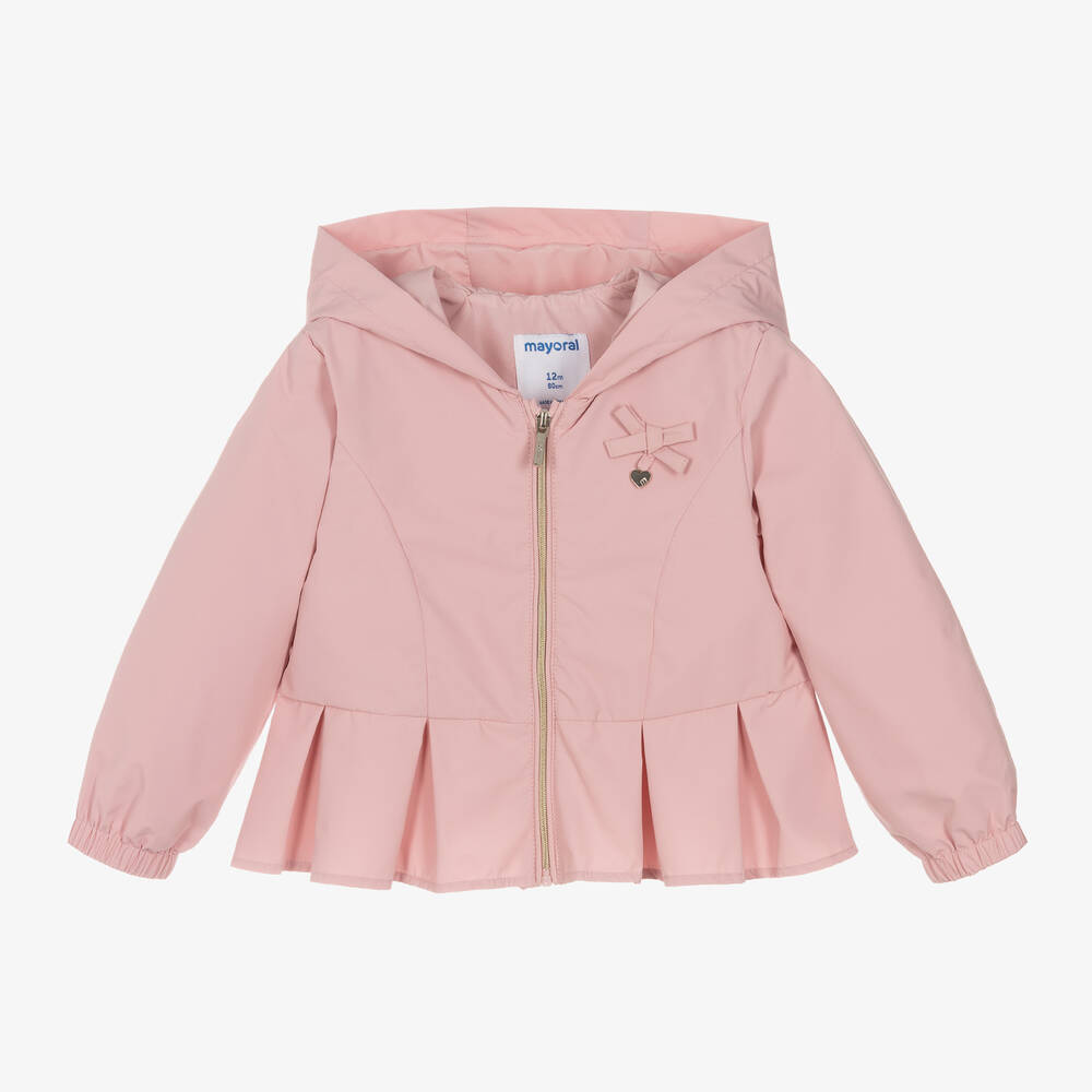 Shop Mayoral Girls Pink Hooded Jacket