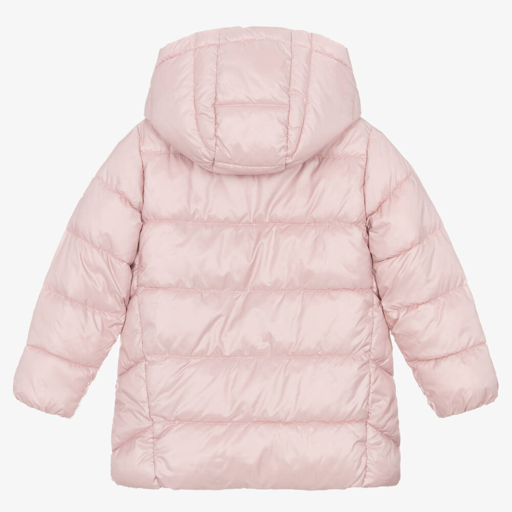 Mayoral - Girls Pink Hooded Puffer Coat | Childrensalon