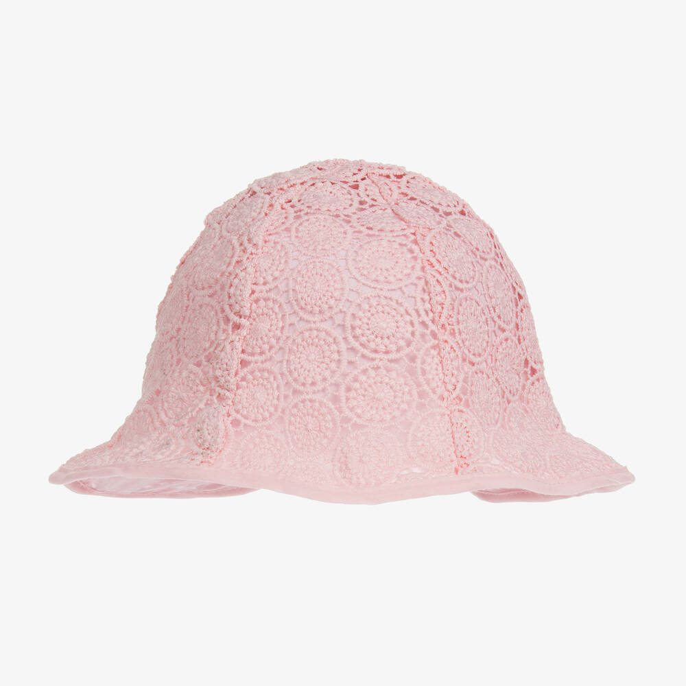 Mayoral Babies' Girls Pink Lace Sun Hat