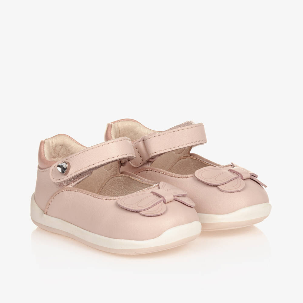 Mayoral - Girls Pink Leather First Walker Shoes | Childrensalon