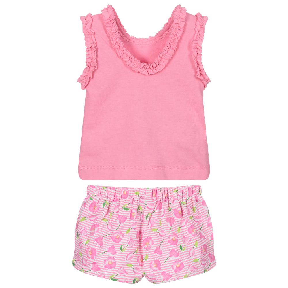 Mayoral - Girls Pink Shorts Set | Childrensalon