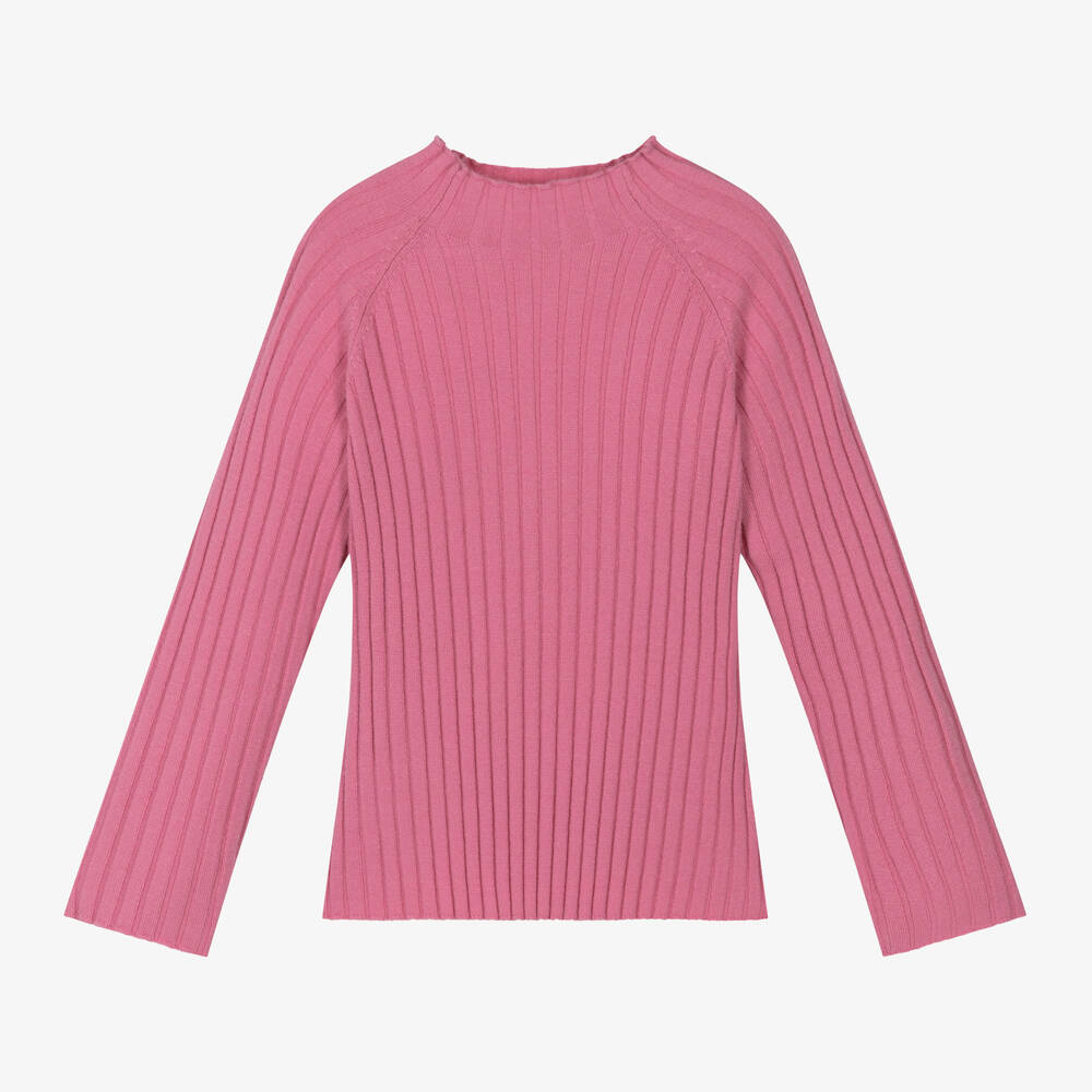 Mayoral - Girls Pink Turtle Neck Top | Childrensalon