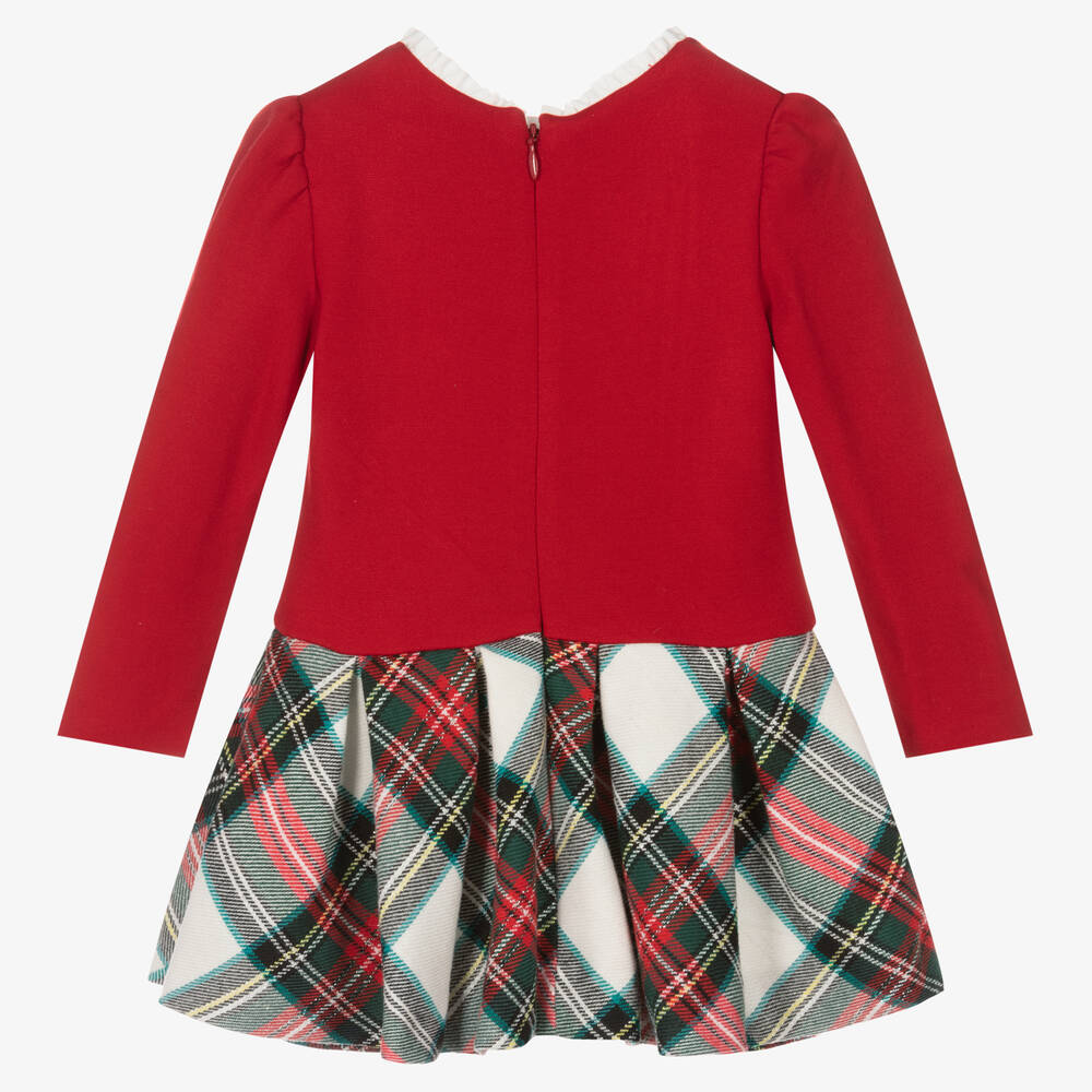 Mayoral - Girls Red Tartan Dress | Childrensalon