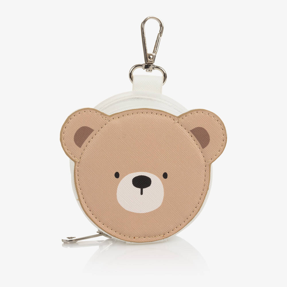 Mayoral Babies' Ivory & Beige Bear Dummy Bag (9cm)