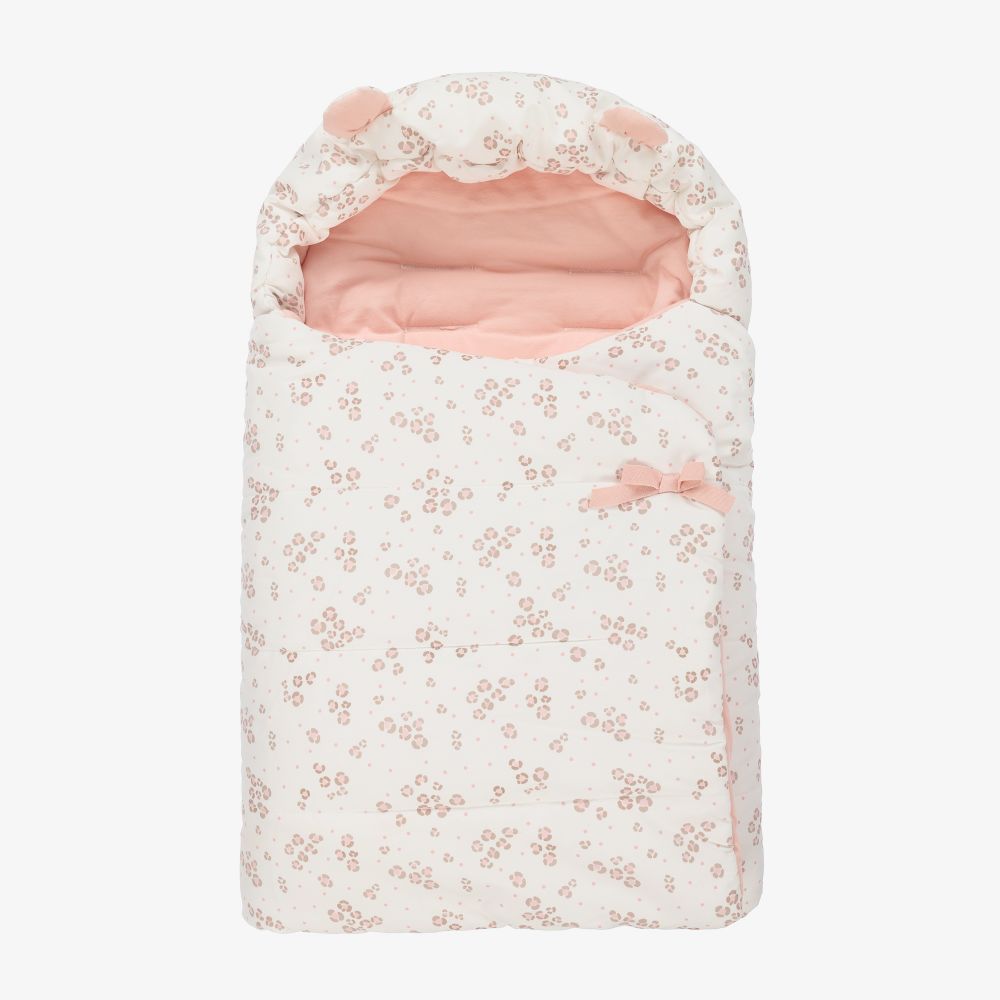 Mayoral Newborn - Ivory & Pink Baby Nest (75cm) | Childrensalon