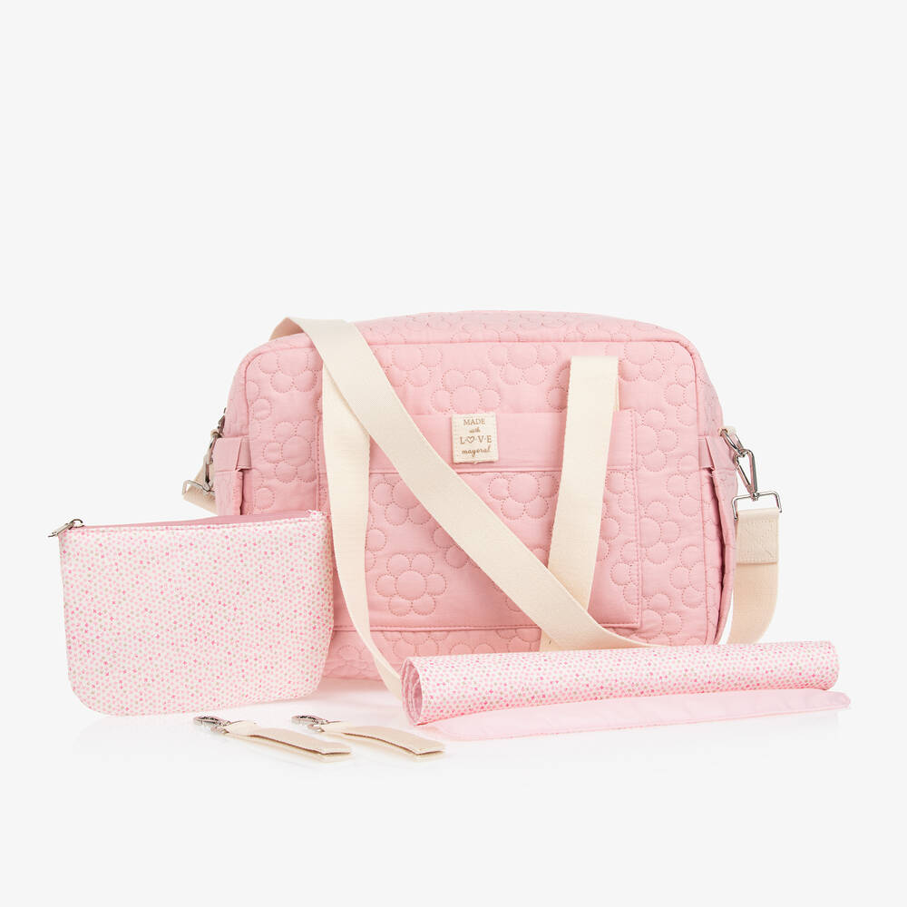 Mayoral - Pink Cotton Changing Bag (37cm) | Childrensalon