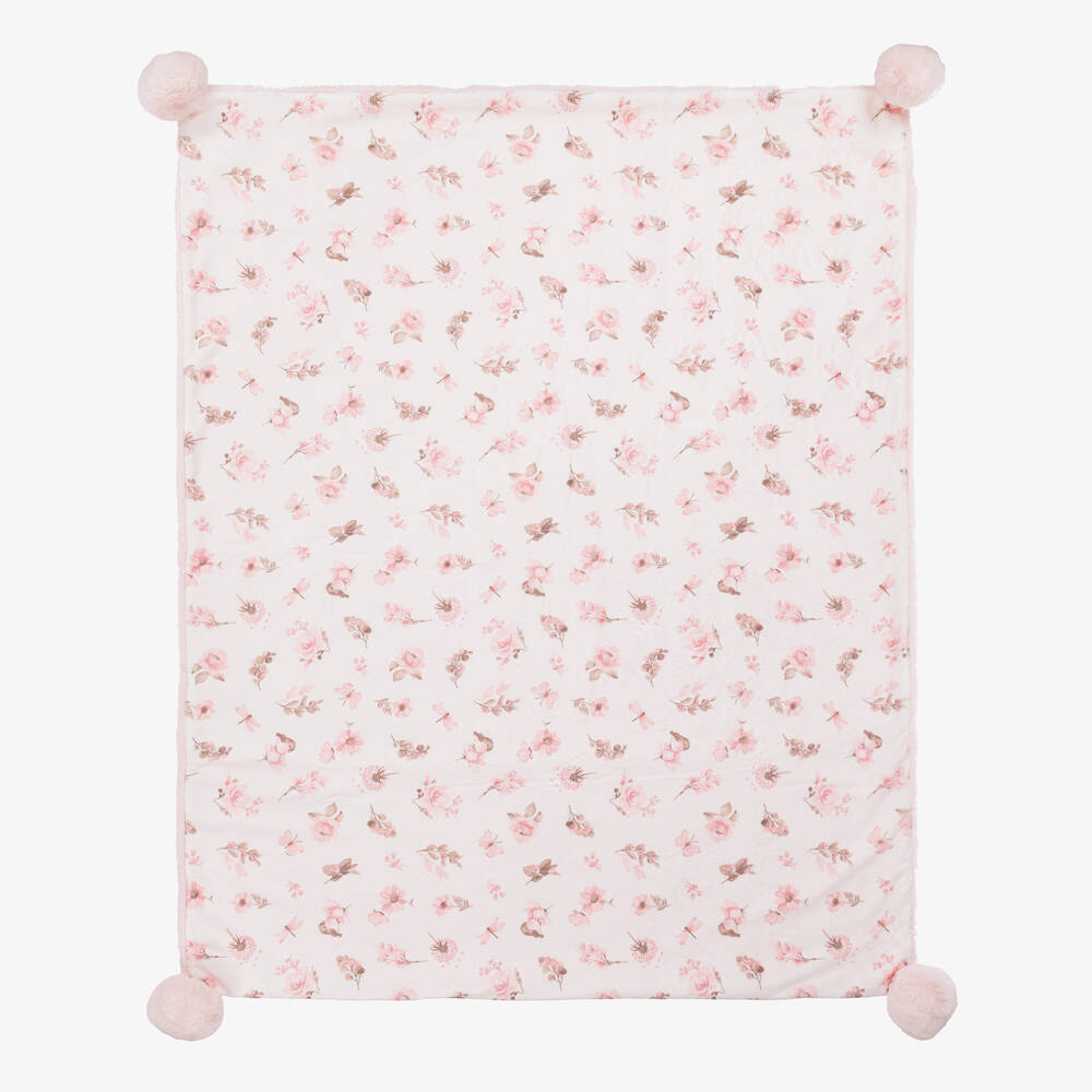 Mayoral Newborn - Pink Faux Fur Blanket (100cm) | Childrensalon