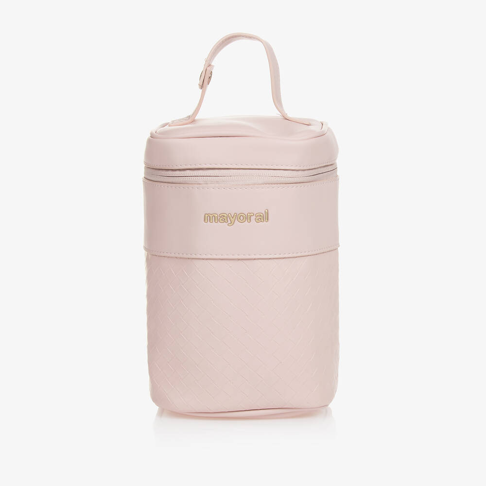 Mayoral - Pink Faux Leather Bottle Bag (21cm) | Childrensalon