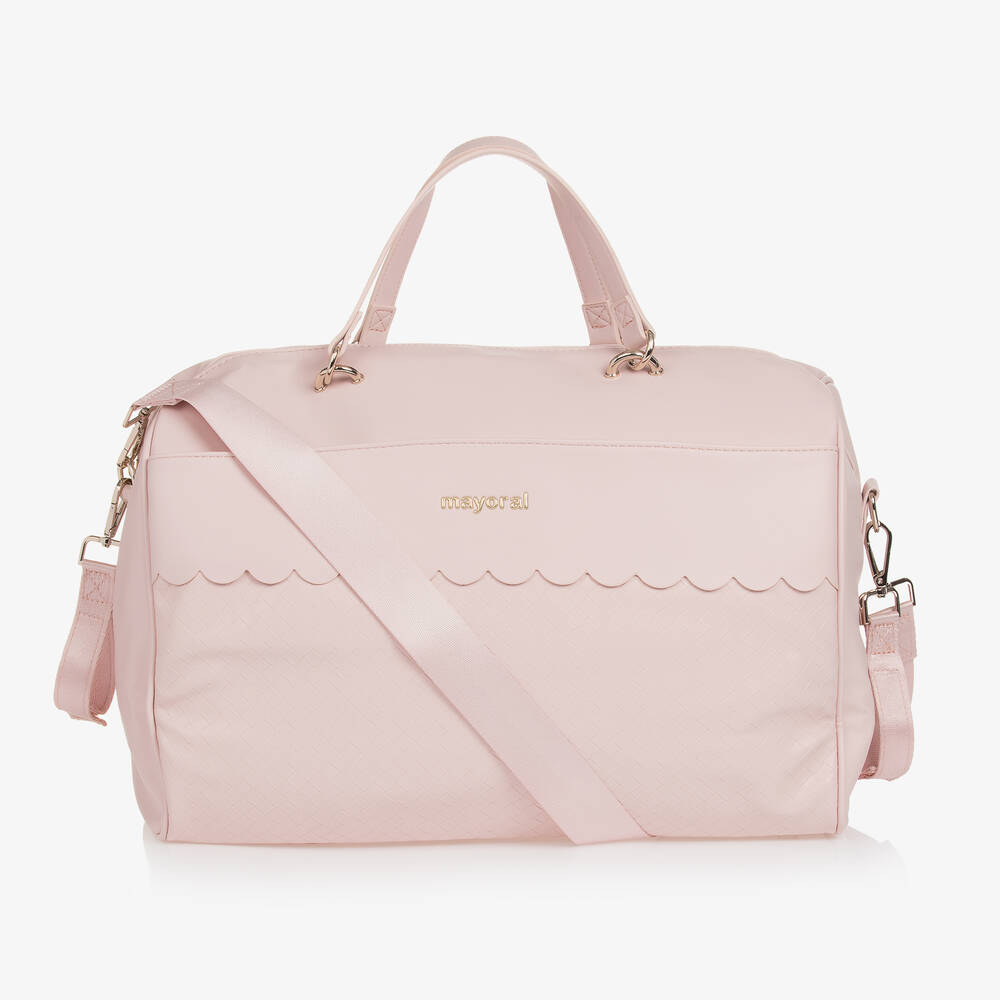 Mayoral - Pink Faux Leather Changing Bag (41cm) | Childrensalon