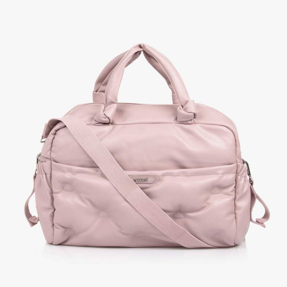 Mayoral Newborn - Pink Faux Leather Changing Bag (46cm) | Childrensalon