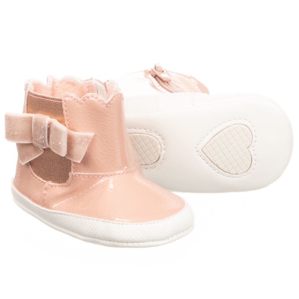 pink patent boots for toddlers
